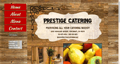 Desktop Screenshot of prestigecatering.biz